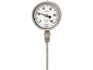 Gas-actuated temperature gauge